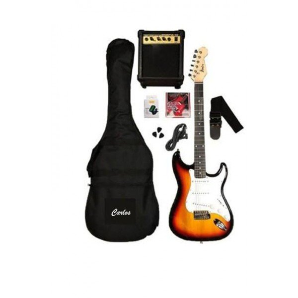 Carlos CRS-111 Stratocaster Elektro Gitar Set Paketi